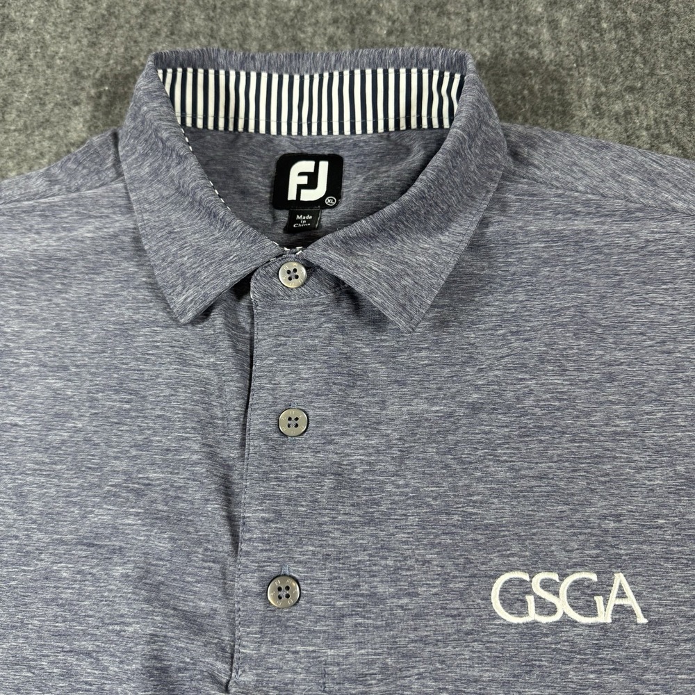 FootJoy FJ Men's XL GSGA Heathered Golf Polo Shirt Gray
